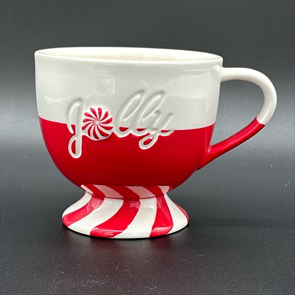 Starbucks Coffee 2007 Holiday "Jolly" Footed Base Mug